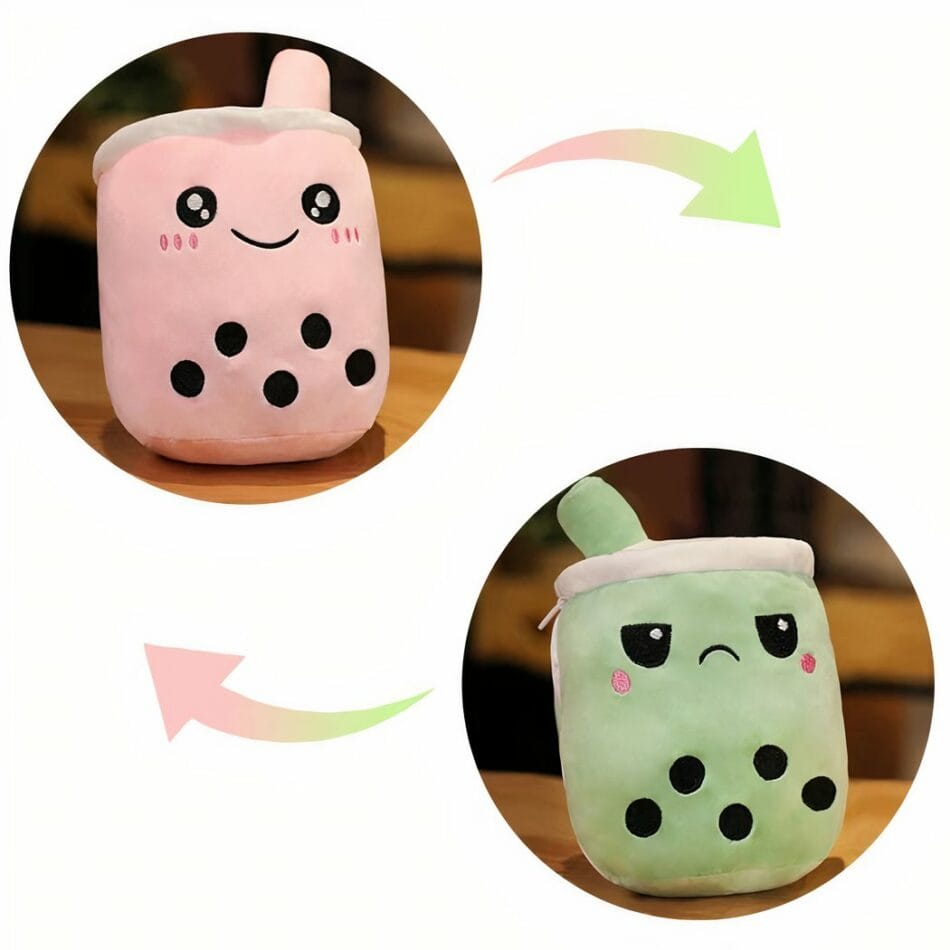 Omkeerbare Knuffel Bubble Tea Tweezijdig Schattig Voor Kinderen De Knuffel