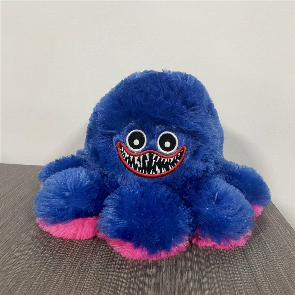 Omkeerbare Knuffel Octopus Huggy Wuggy Blauw en Roze De Knuffel