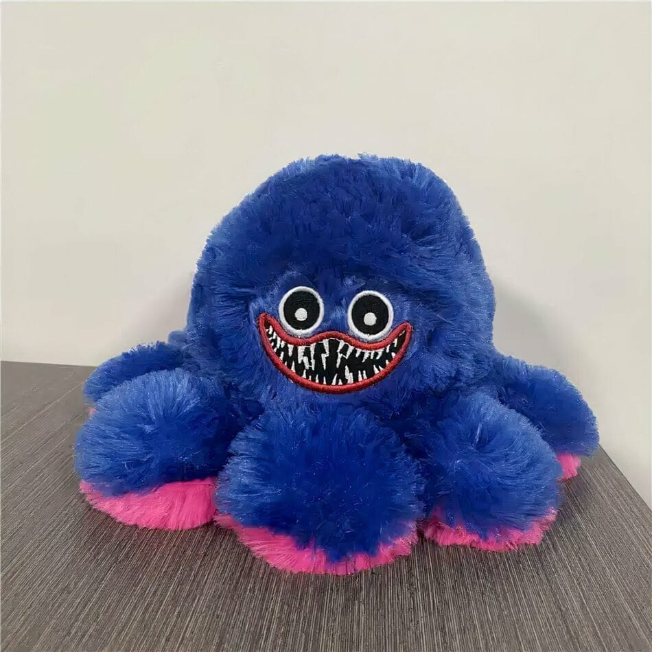 Omkeerbare Knuffel Octopus Huggy Wuggy Blauw en Roze De Knuffel