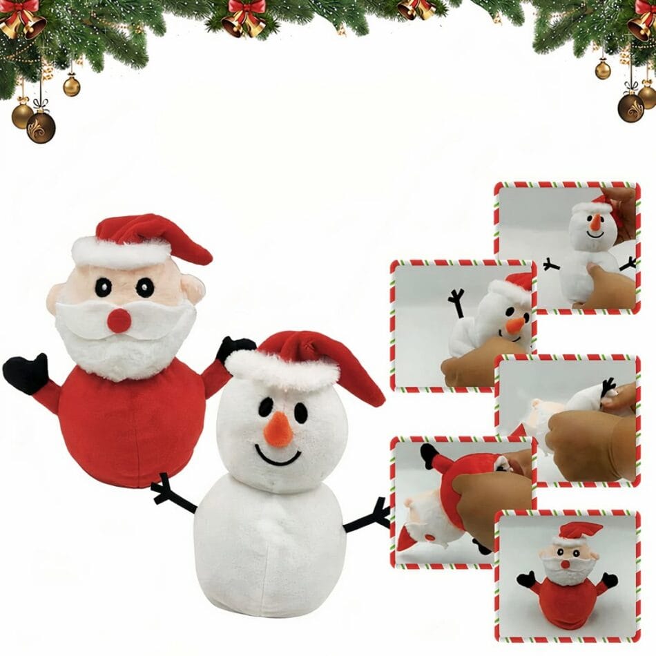 Omkeerbare Sneeuwman Knuffel Kerstman Zacht Troostend De Knuffel