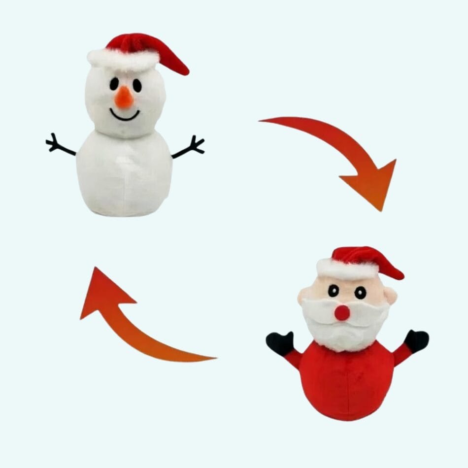 Omkeerbare Sneeuwman Knuffel Kerstman Zacht Troostend De Knuffel