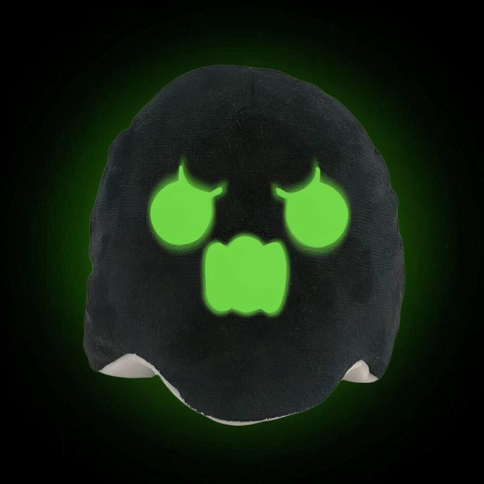 Omkeerbare Spook Knuffel Zwart Wit Met Fluorescerende Details De Knuffel
