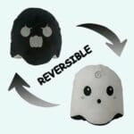 Omkeerbare Spook Knuffel Zwart Wit Met Fluorescerende Details De Knuffel