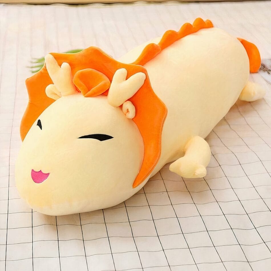 Oranje Draakknuffel Met Kussen Zachte Droomknuffel De Knuffel