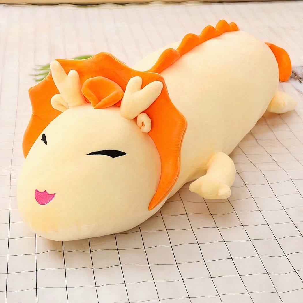 Oranje Draakknuffel Met Kussen Zachte Droomknuffel De Knuffel