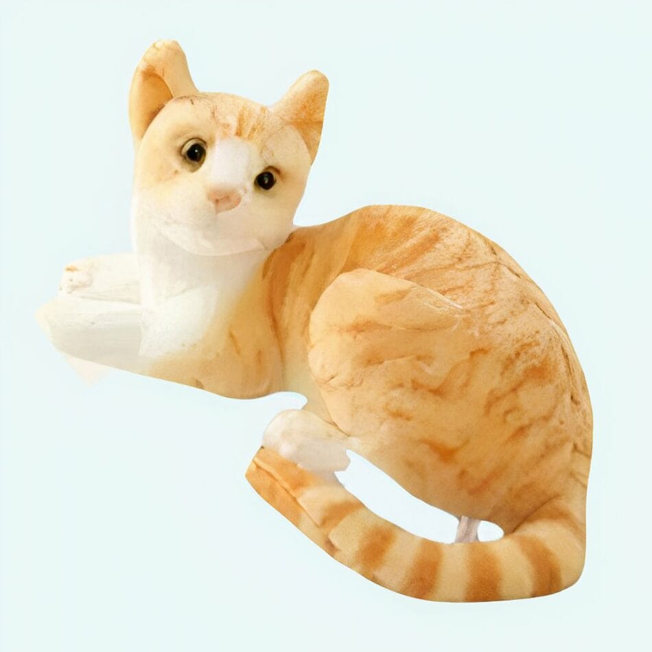 Oranje Gestreepte Knuffelkat Liggend Zacht En Knuffelbaar De Knuffel