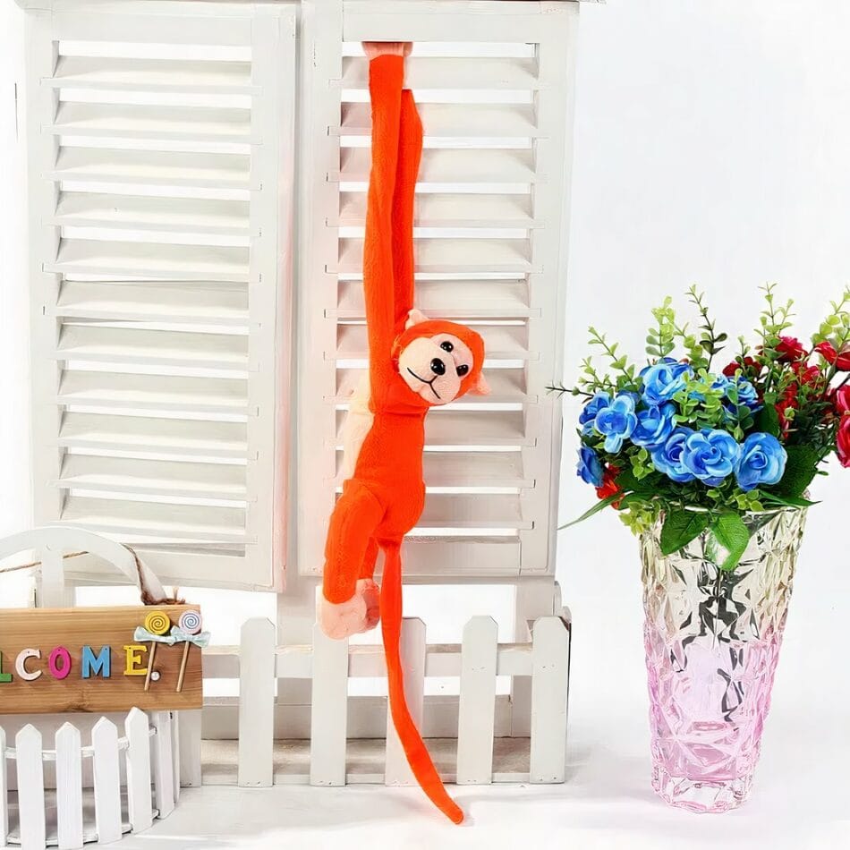 Oranje Knuffel Aap Met Lange Staart Kawaii Pluche Speelgoed De Knuffel