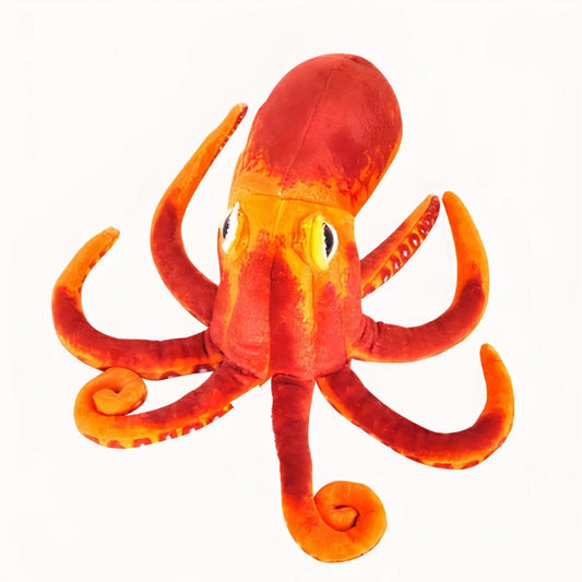 Oranje Realistische Octopus Knuffel van Zacht Pluche De Knuffel 30-cm