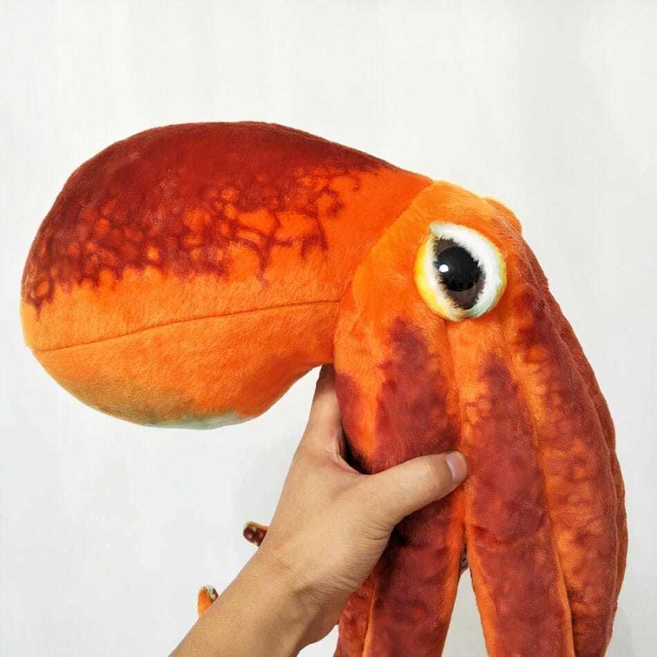 Oranje Realistische Octopus Knuffel van Zacht Pluche De Knuffel