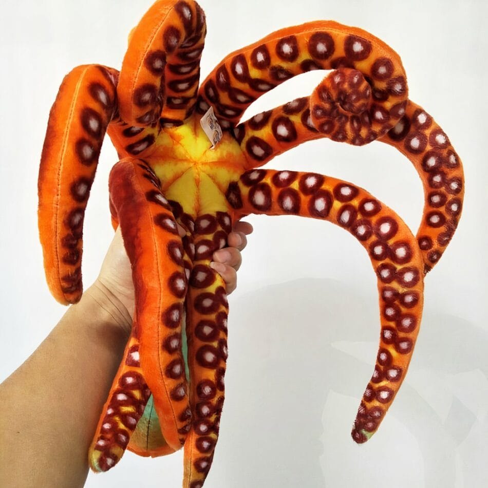 Oranje Realistische Octopus Knuffel van Zacht Pluche De Knuffel