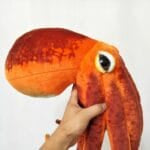 Oranje Realistische Octopus Knuffel van Zacht Pluche De Knuffel