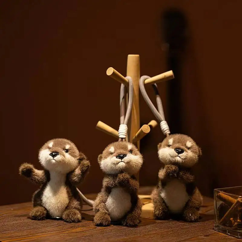 Otter Knuffel Sleutelhanger | Zachte Pluche Tashanger De Knuffel