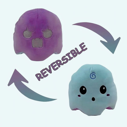 Paars en Blauw Omkeerbare Fluorescerende Knuffel Spookje De Knuffel