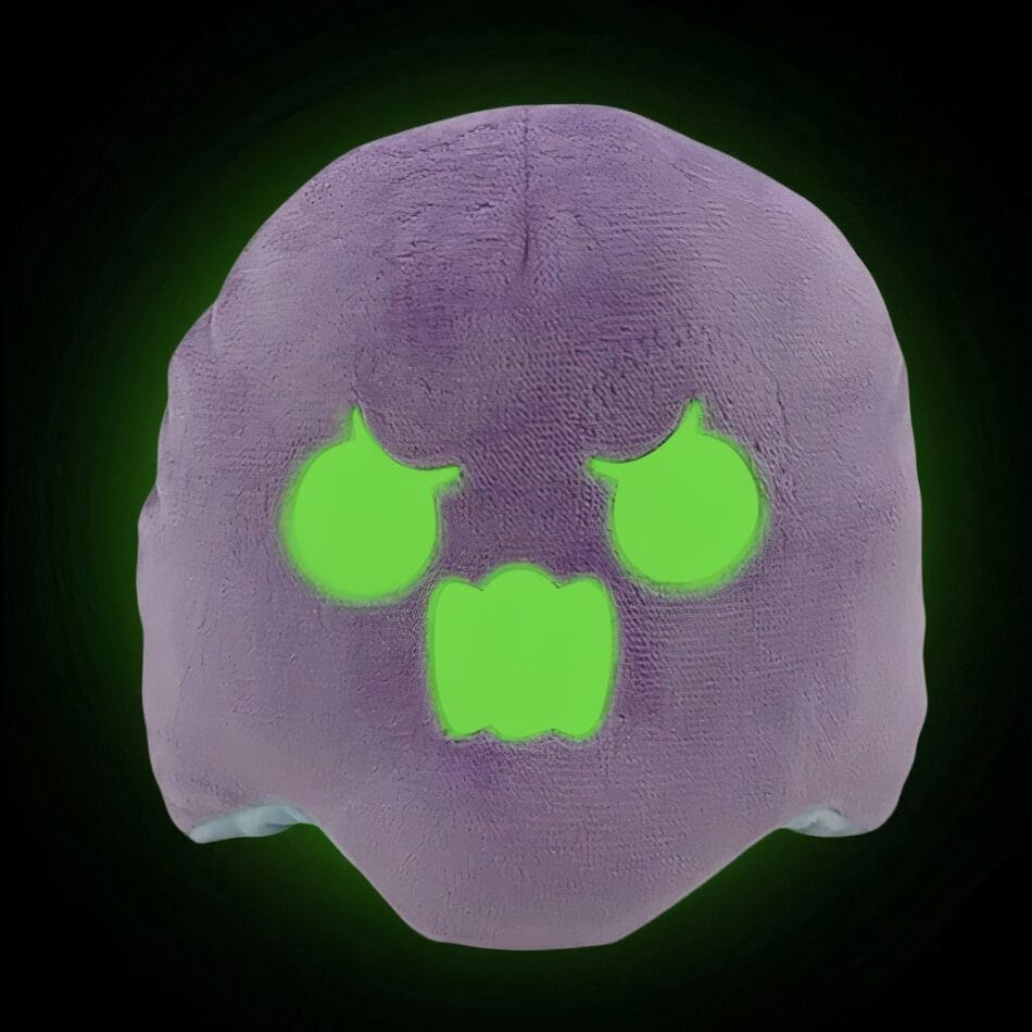 Paars en Blauw Omkeerbare Fluorescerende Knuffel Spookje De Knuffel