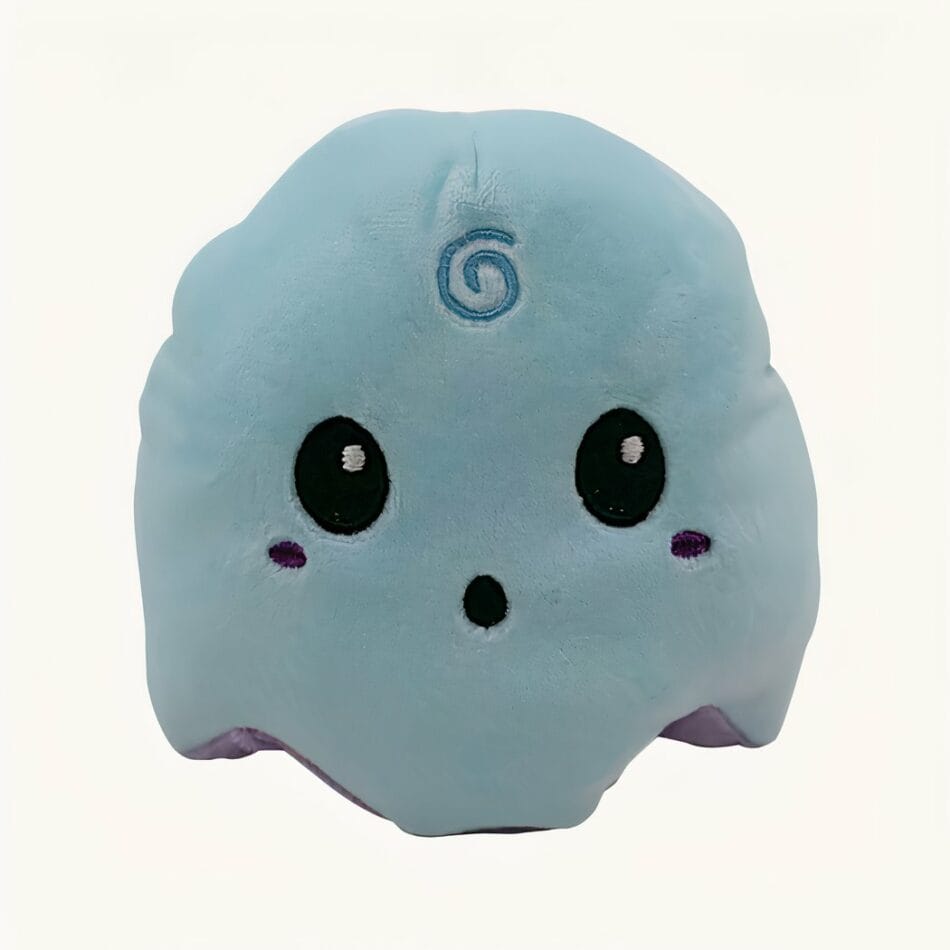 Paars en Blauw Omkeerbare Fluorescerende Knuffel Spookje De Knuffel