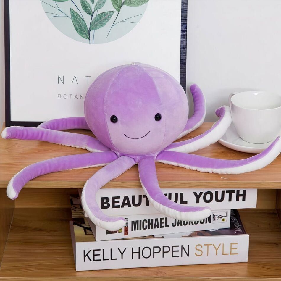Paars Inktvis Schattig Knuffel 30 cm Zacht Troostend De Knuffel