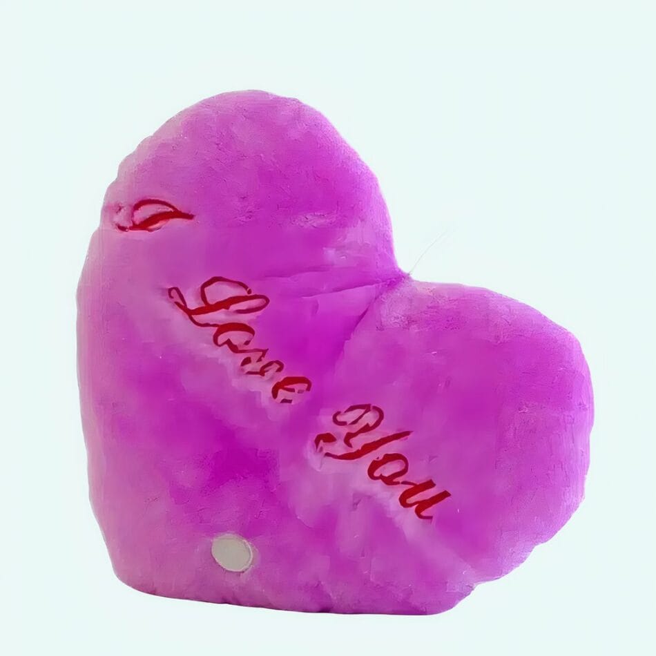 Paars Knuffelkussen I Love You Met Liefdesboodschap De Knuffel