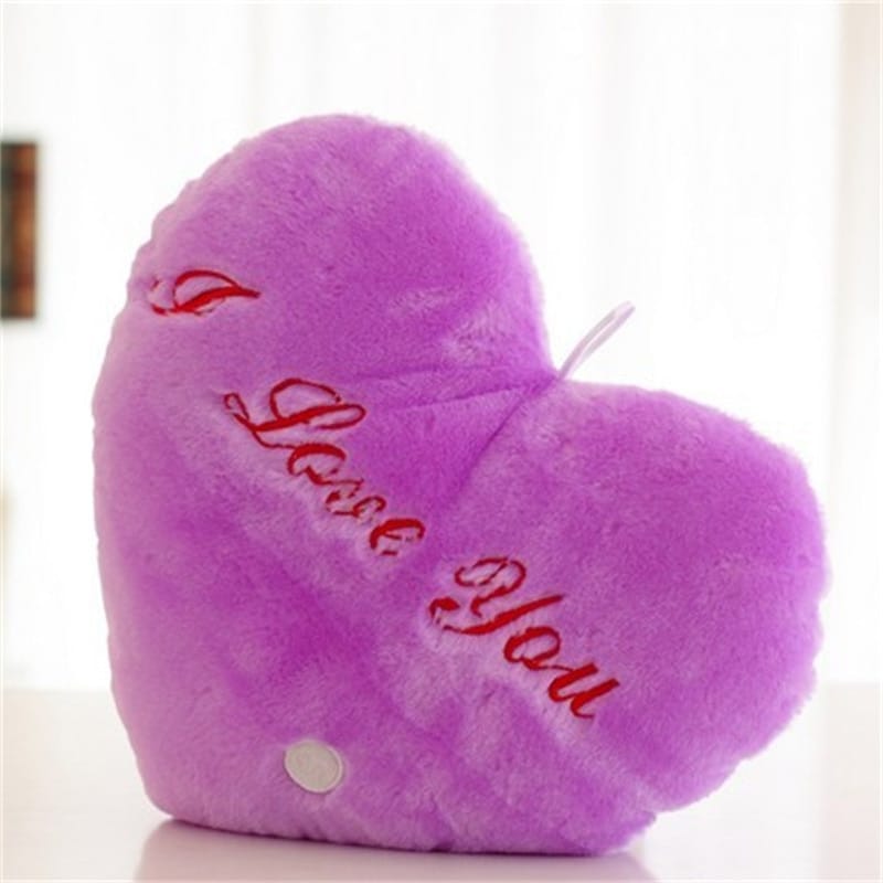 Paars Knuffelkussen I Love You Met Liefdesboodschap De Knuffel