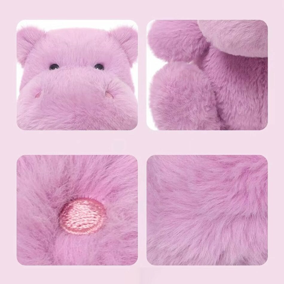 Paars Nijlpaard Knuffel Mini Voor Kinderkamer De Knuffel