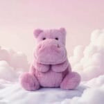 Paars Nijlpaard Knuffel Mini Voor Kinderkamer De Knuffel