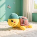 Paarse Knuffel Schildpad met Casquette en Zachte Vacht De Knuffel