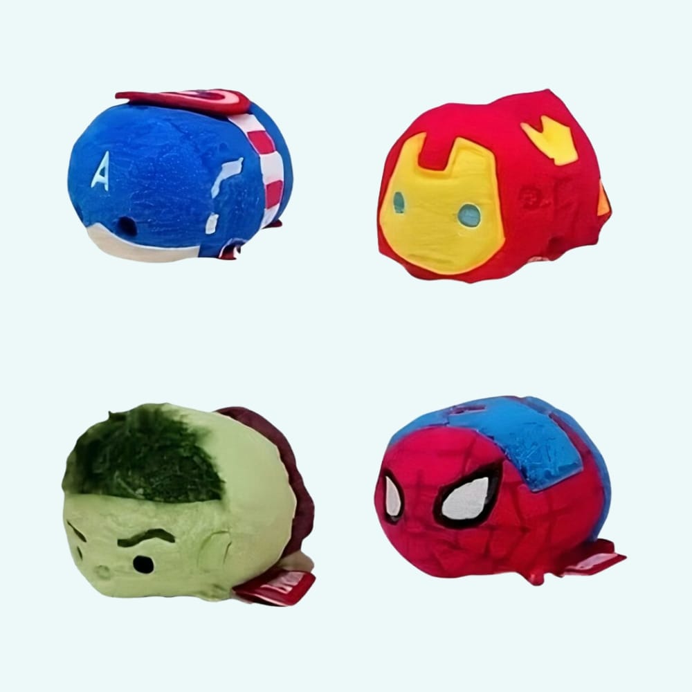 Pack Knuffel Tsum Tsum Marvel Met Vier Superhelden De Knuffel