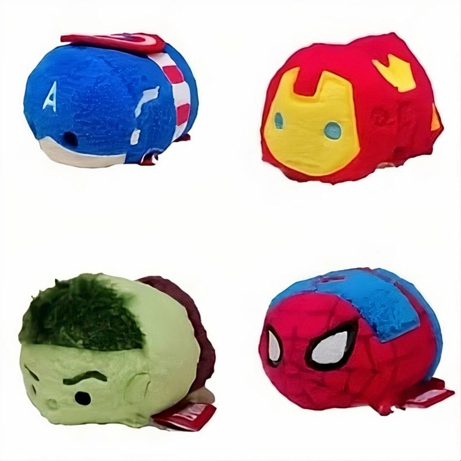 Pack Knuffel Tsum Tsum Marvel Met Vier Superhelden De Knuffel