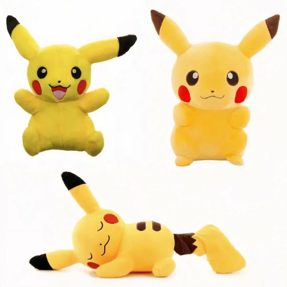 Pack Knuffels Pikachu Set van Twee met Kleurrijke Outfitjes Pluche De Knuffel