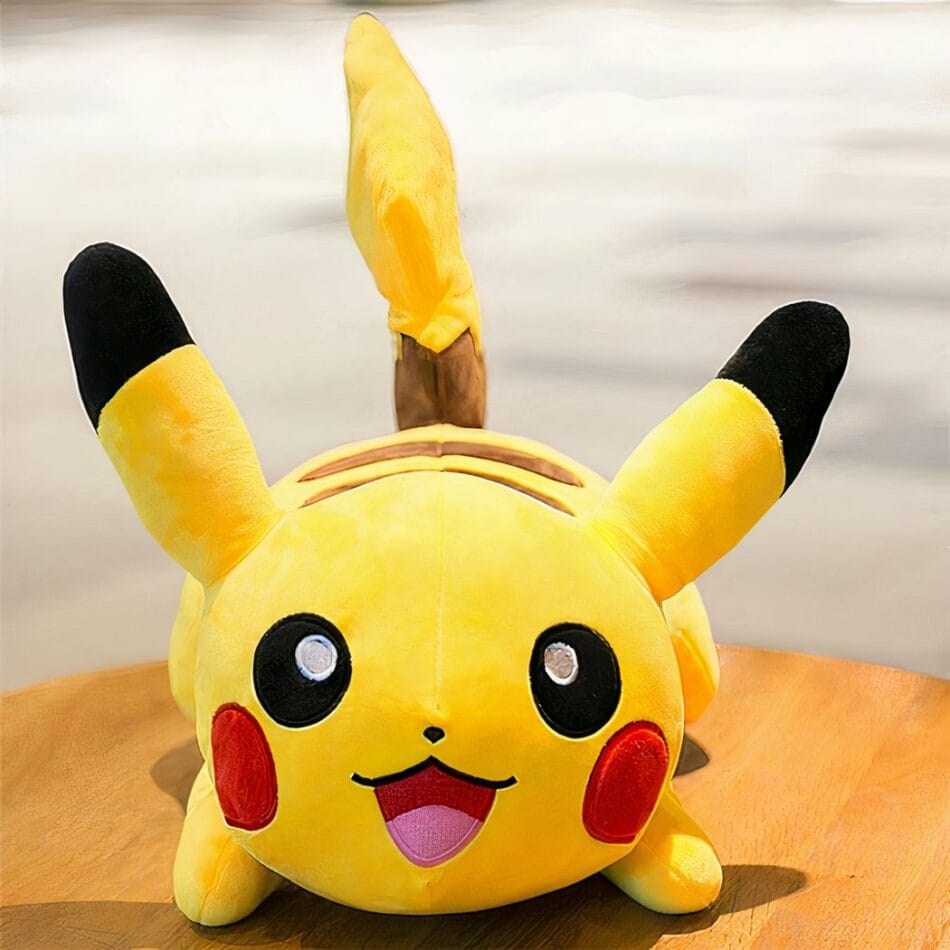 Pakket Knuffels Pikachu Met Grote Glimlach Twee Stuks Pokémon De Knuffel