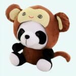 Panda Knuffel Verkleed Als Aap Met Glimmende Ogen De Knuffel
