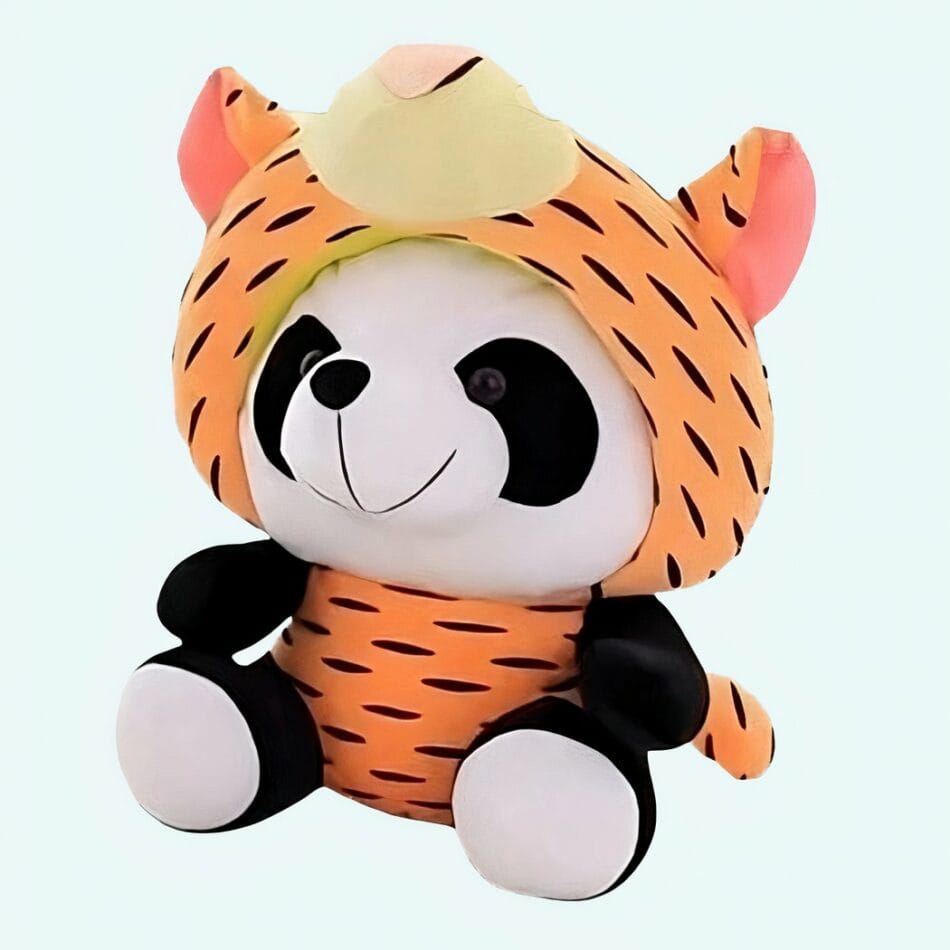 Panda Knuffel Verkleed Als Tijger Kostuum Zacht Speels Verhaal De Knuffel