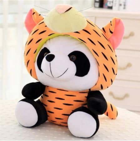 Panda Knuffel Verkleed Als Tijger Kostuum Zacht Speels Verhaal De Knuffel