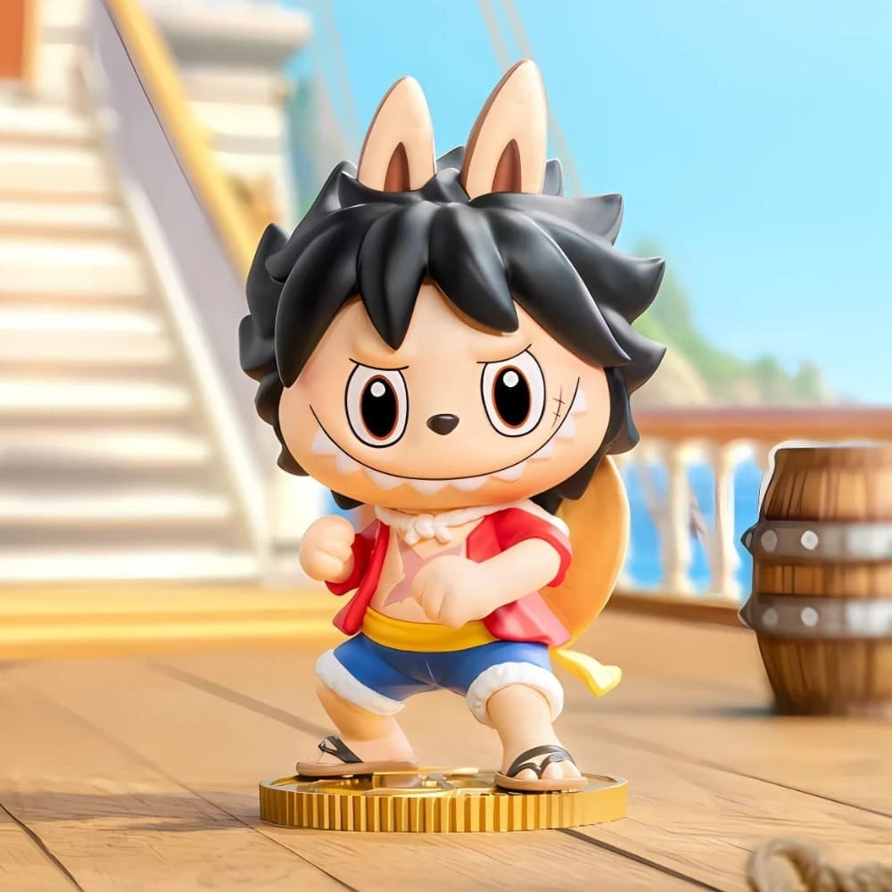 Pastel Figuurs One Piece Labubu Stijl The Monsters Knuffels De Knuffel Monkey D. Luffy