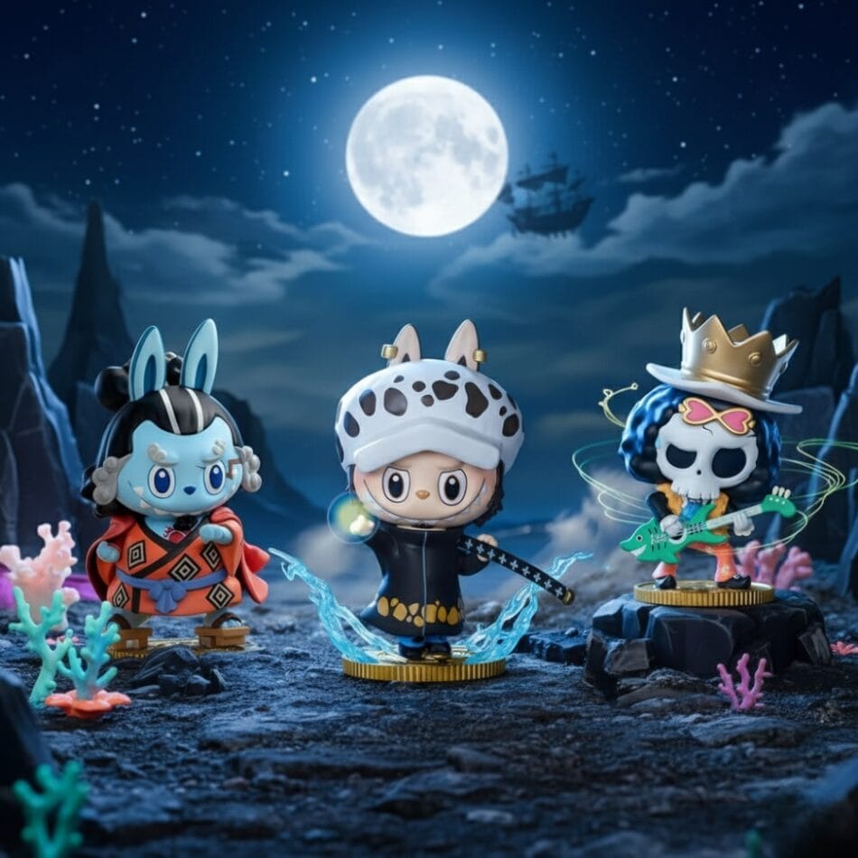Pastel Figuurs One Piece Labubu Stijl The Monsters Knuffels De Knuffel