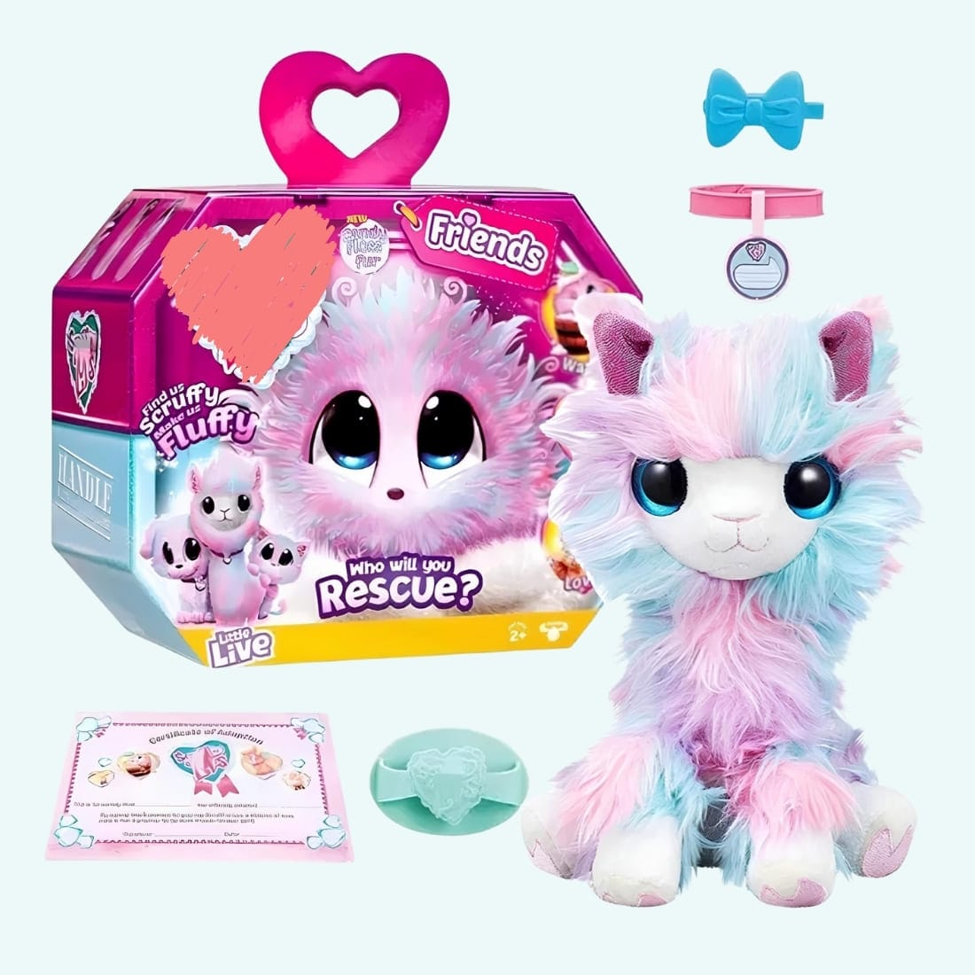 Pastel Knuffel Alpaca Mystère Scruff A Luvs Stijl Onthullingsknuffel De Knuffel blauw