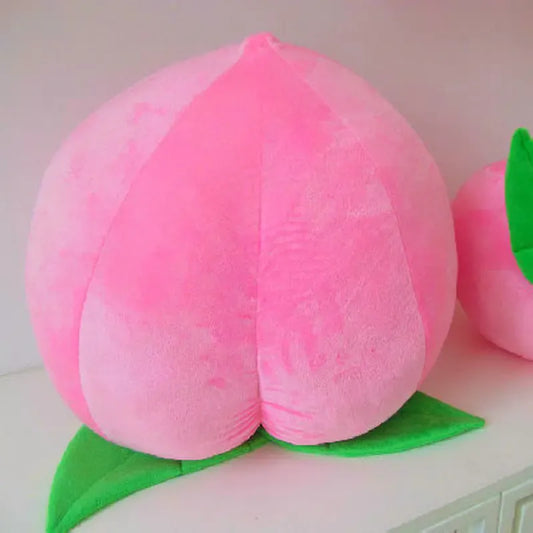 Perzik Knuffelkussen 20 tot 45 cm | Roze Fruit Kussen De Knuffel