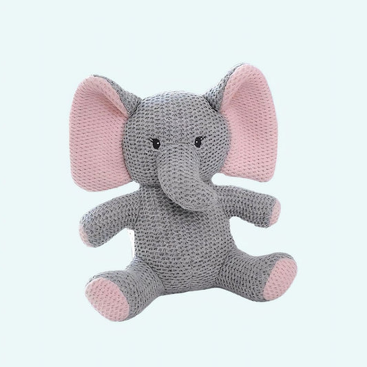 Petite Olifant Knuffel Van Tricot Met Zachte Garen Levendige Tinten De Knuffel