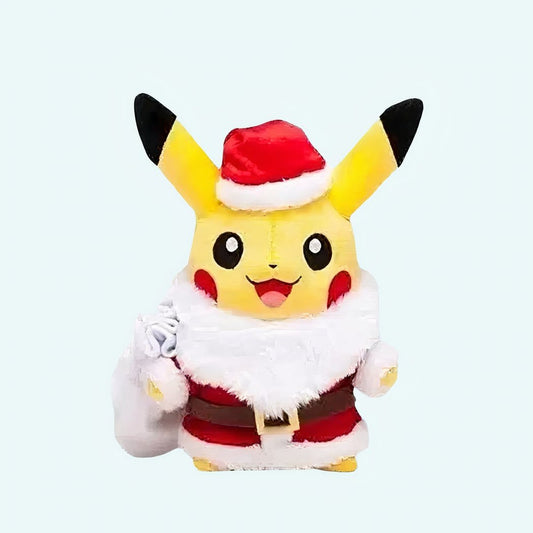 Pikachu Knuffel Kerstmanstijl met Witte Baard en Rode Hoed De Knuffel
