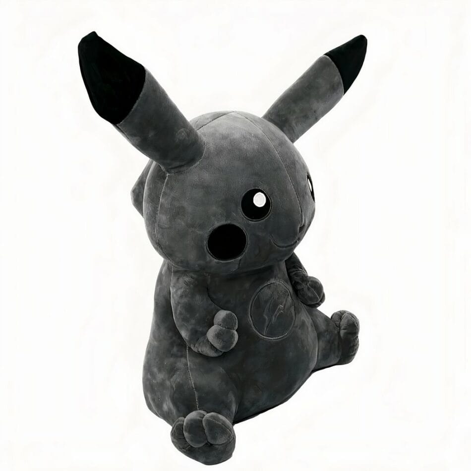 Pikachu Knuffel Zwart Met Stoer Kostuum En Zachte Pluche De Knuffel