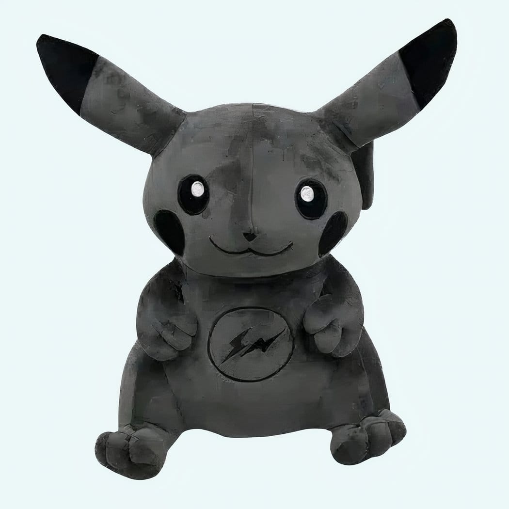 Pikachu Knuffel Zwart Met Stoer Kostuum En Zachte Pluche De Knuffel
