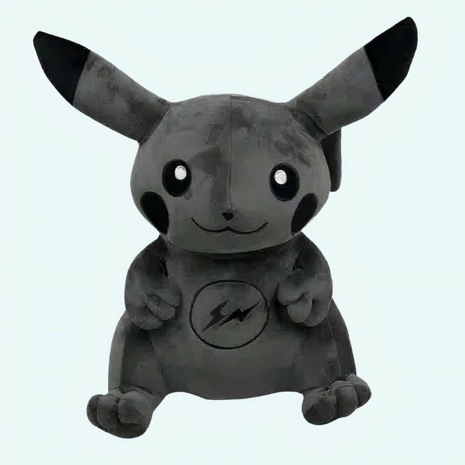 Pikachu Knuffel Zwart Met Stoer Kostuum En Zachte Pluche De Knuffel