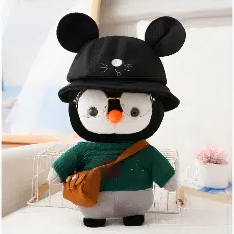 Pinguïn Knuffel met Groen Truitje Zachte Pluche Speelgoed De Knuffel