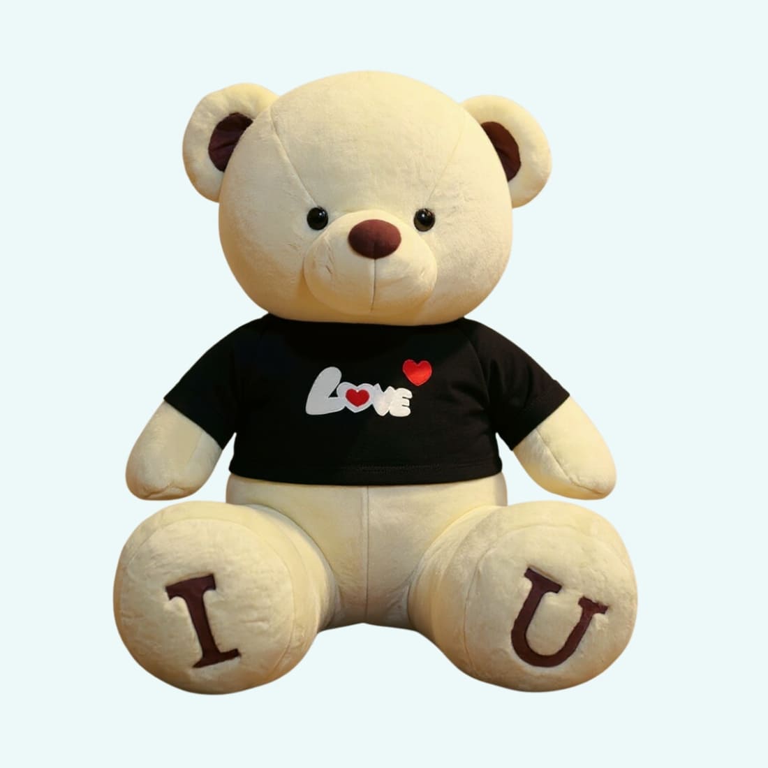 Pluchen Beer Met Love T Shirt XXL Knuffel 100 Cm De Knuffel zwart / 100cm