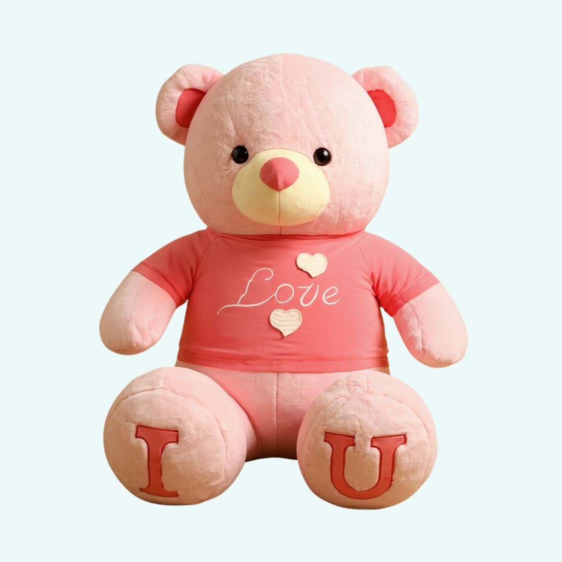 Pluchen Beer Met Love T Shirt XXL Knuffel 100 Cm De Knuffel roze / 100cm
