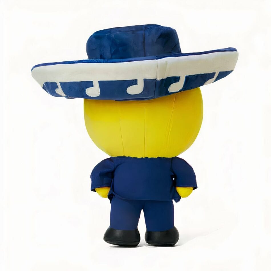 Poco Knuffel Brawl Stars Gele Knuffel Met Blauw Kostuum En Hoed De Knuffel