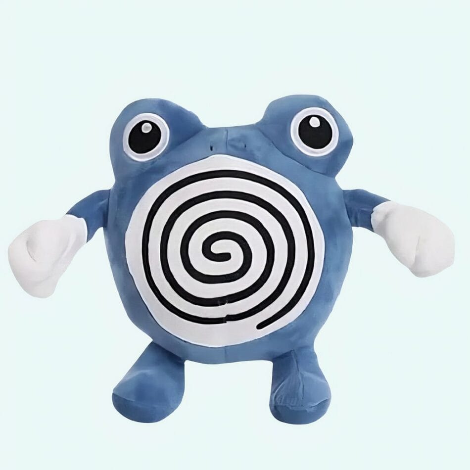 Poliwhirl Knuffel Blauw Zachte Pokémon Knuffel voor Fans De Knuffel