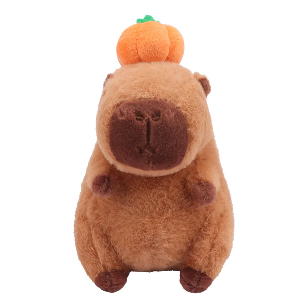 Pompoen Capybara Knuffel 23 cm | Herfst en Halloween Knuffel De Knuffel