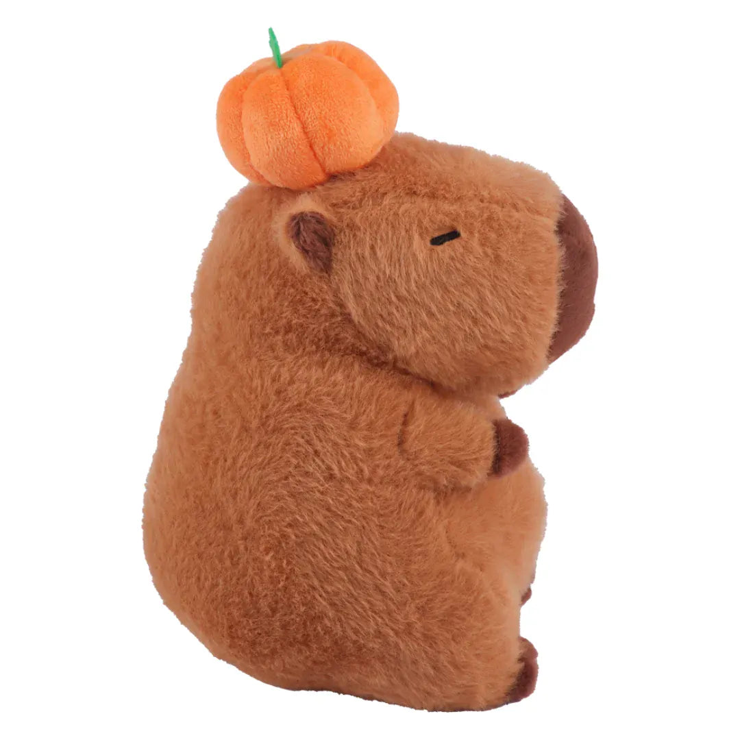 Pompoen Capybara Knuffel 23 cm | Herfst en Halloween Knuffel De Knuffel