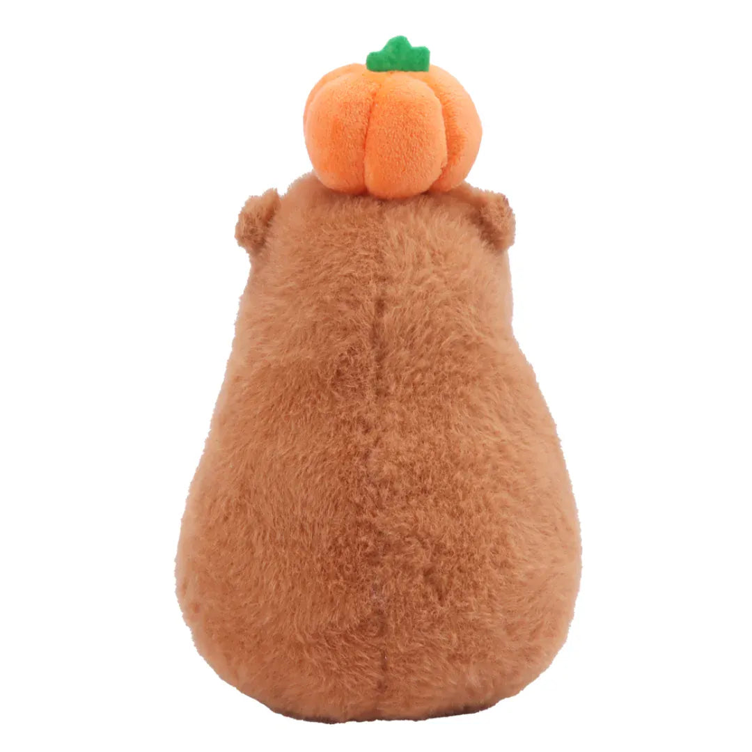 Pompoen Capybara Knuffel 23 cm | Herfst en Halloween Knuffel De Knuffel