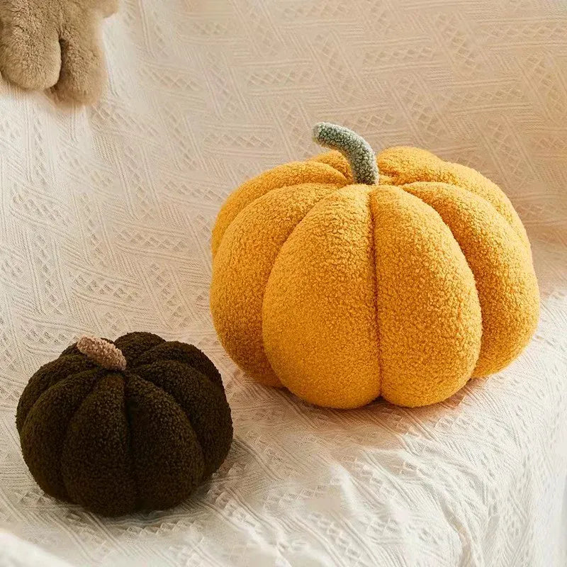 Pompoen Knuffelkussen 3D | Pluche Herfstkussen De Knuffel